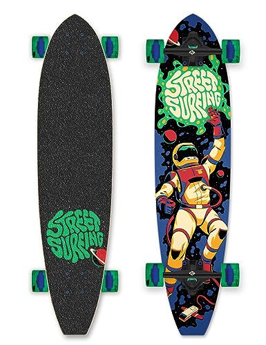 Streetsurfing - Longboard Cut Kicktail 36', Longboard Unisexo, Black, One Size - 06-14-012-2