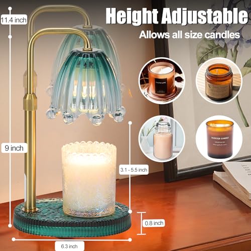 Candle Warmer Lamp with Timer - Electric Wax Melt Warmer with Adjustable Height and Dimmer for Scented Candle Wax, Home Fragrance Décor and House Warming Birthday Gifts for Women Mom - Image 3
