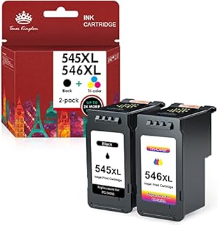 Toner Kingdom Compatible PG-545XL CL-546XL Replacement for Canon 545 546 XL Ink Cartridges for Canon Pixma TS3150 MG2550S MG3050 TR4550 TS3350 MG2950 MG2450 TS3151 TR4551 MX495 (1 Black 1 Tri-color)