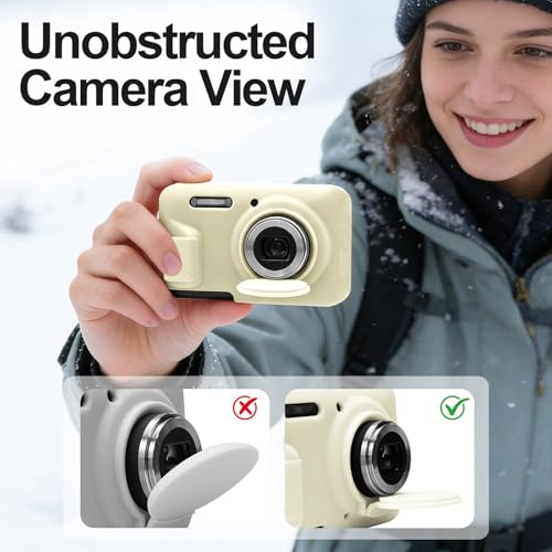 Funda de silicona para cámara Kodak PIXPRO FZ55 beige miniatura 5