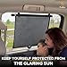 EcoNour Car Window Shades (4 Pack) | Retractable Roller Sunshade for Kids | Baby Window Shades for Offers Impeccable Sun Protection | Curtain Shades for Privacy Blackout | 15