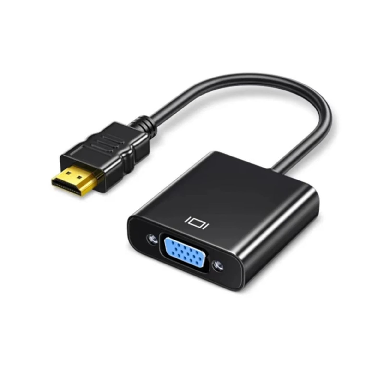 Adaptador HDMI a VGA 1080P dorado para ordenador portátil PC proyector (HDMI a VGA blanco)