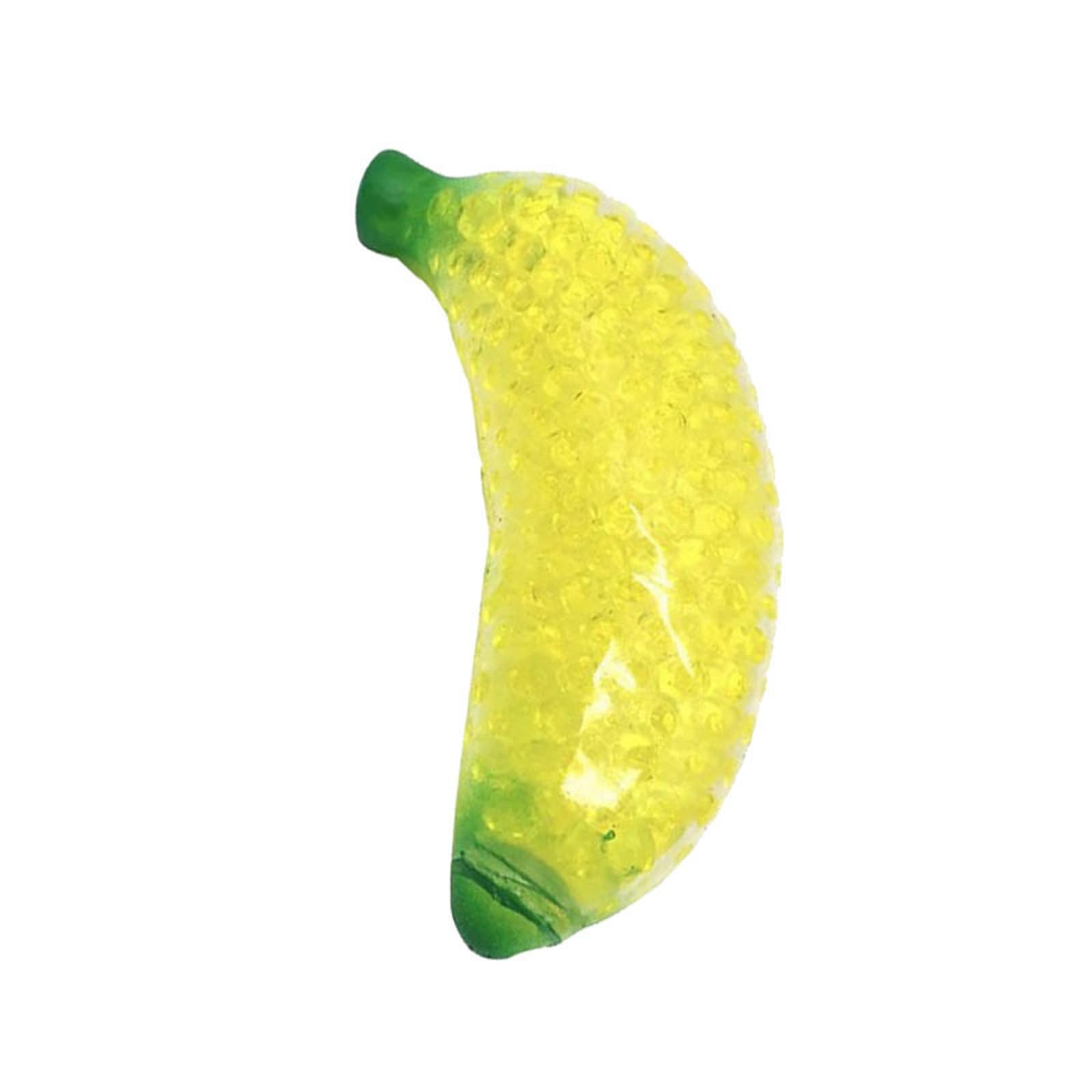 Banana Squishy Stress Balls Stretchy Fruit Stress Relief Squishy Ball for Adults, Vase Filler, Home Decoration, Ideal for Relax, Focus, Christmas Decoration, Easter Basket Stuffers