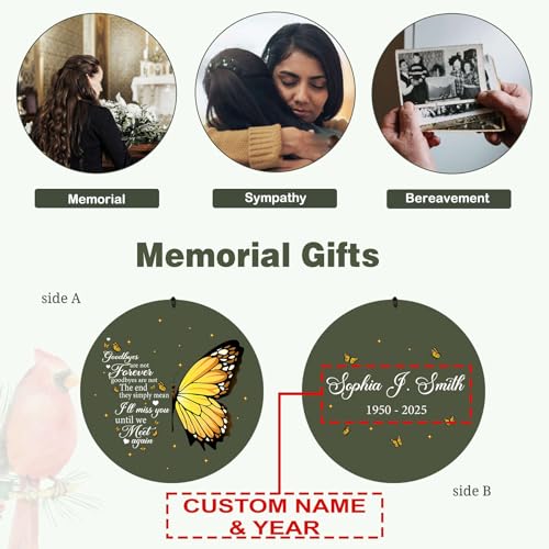 Image of ASTARIN Sympathy Wind Chimes for Loss of Loved Ones Dad Mom, Memorial Wind Chimes Customizable, in Memory of Mother /Father, Remembrance Gifts(Produced in Texas)