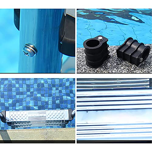 Escalera para piscina con 2 peldaños acero inoxidable plata miniatura 6