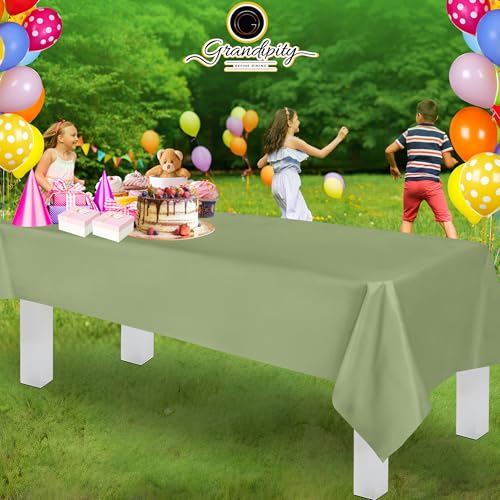 Image of Grandipity Plastic Table Cloth Disposable 12 Pack 54 inch x 108 inch Rectangle