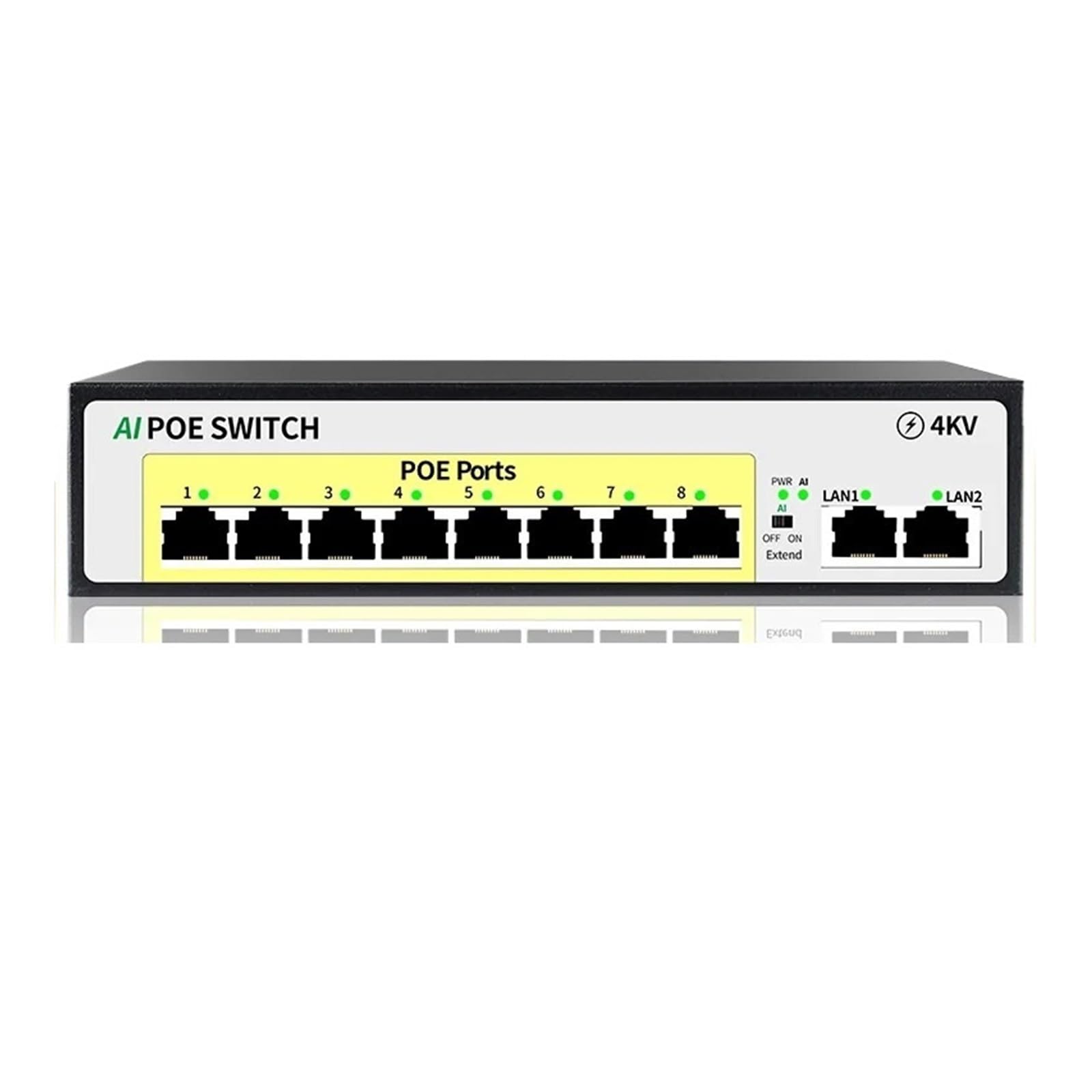 Commutateur PoE 8 ports 120W liaison montante switch pour caméra réseau IP