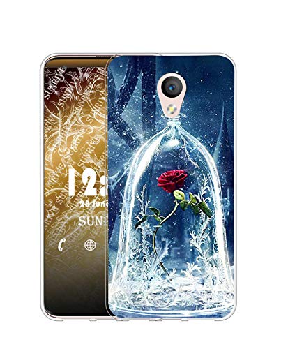 Sunrive Funda Compatible con ZTE Blade L7, Silicona Slim Fit Gel Transparente Carcasa Case Bumper de Impactos y Anti-Arañazos Espalda Cover(Q Rosa)