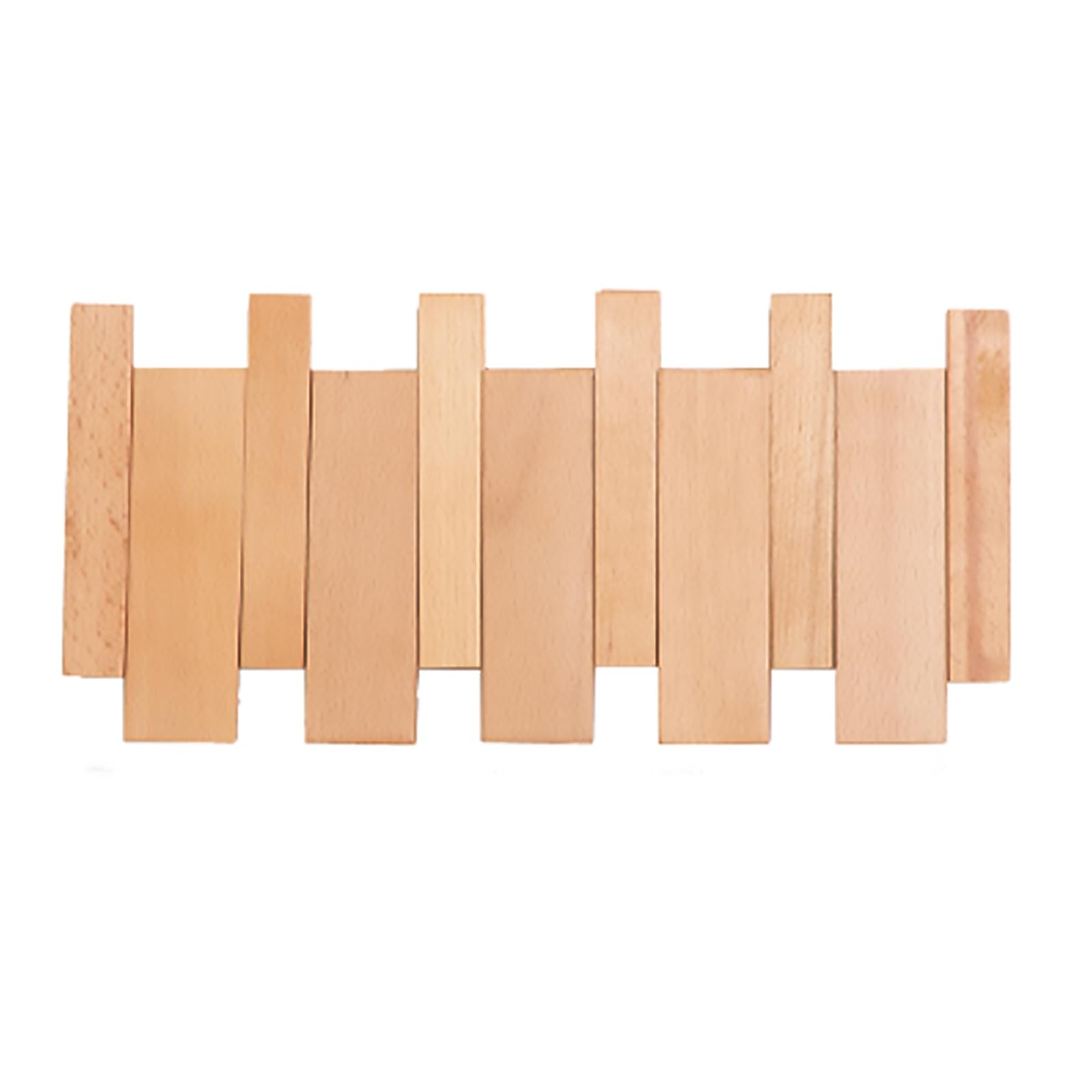 Wandmontage Houten Kapstok Haken Rack met 12 Piano Stijl Haken Heavy Duty Hanger voor Jassen Sleutels Hoeden Gewaad & Handdoeken Walnoot Beuken Afwerking