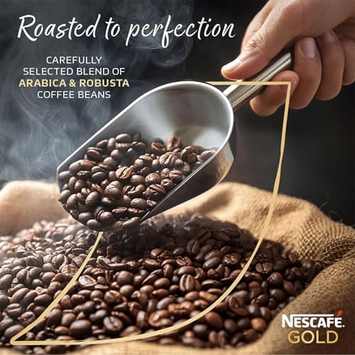 Image of Nescafe Gold Blend Instant Coffee Powder - Glass Jar (Limited Edition Pack,Arabica and Robusta beans) Jar, 100g With Free Glass Mug
