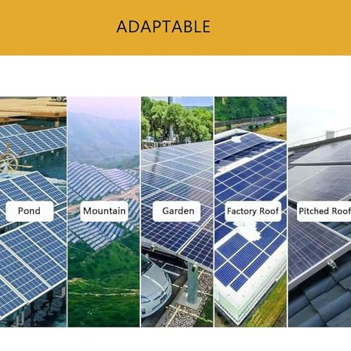 Genérico Limpiador eléctrico de Paneles solares - 110 V, Cepillo Ajustable con Mango Extensible de 70 cm, cepillos giratorios Dobles para una Limpieza eficiente de Ventanas y Cristales Exteriores, ID