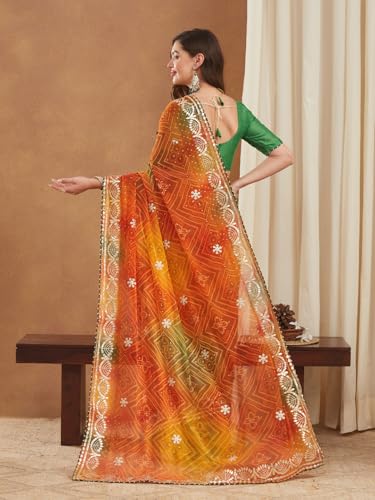 Image of Women's Banarasi Silk With Jacquard Print Saree With Blouse
