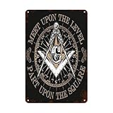 Vintage Metal Tin Sign Painting Masonic Freemason Symbolsfreemason gods lodge mason symbol masonic anc Novelty Retro Bar Home Wall Decor Art Plaque Poster Parlor Farm Decor
