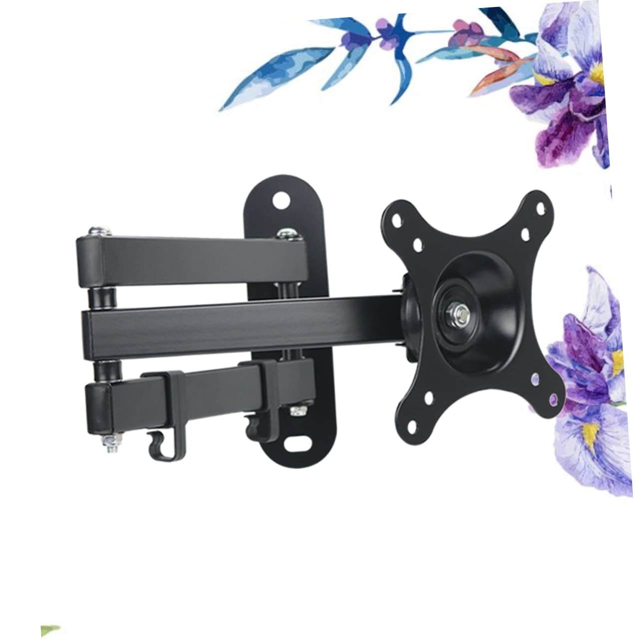 Supporto Tv da Parete per Lcd Monitor 10-27 Pollici in Ferro | Portata 7kg, Design Nero, Gestione Cavi Integrata, per Spazi Pubblici e Commerciali