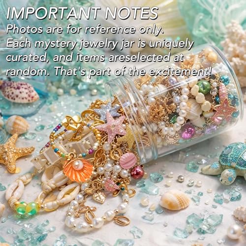 Image of SMUOBT Mystery Jewelry Jar Bundle - Surprise Vintage Jewelry Box for Women,Gift Jewelry Set (Necklace, Earrings, Rings,Kracelet,Keychain) - Unique Birthday Gift for Women