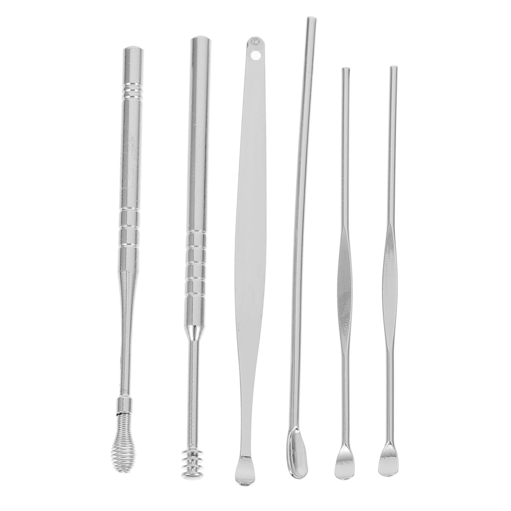 Homoyoyo 1set Ear Cleaning Tools Stainless Steel Ear Wax Removal Kit Non-Slip Handle for Care
