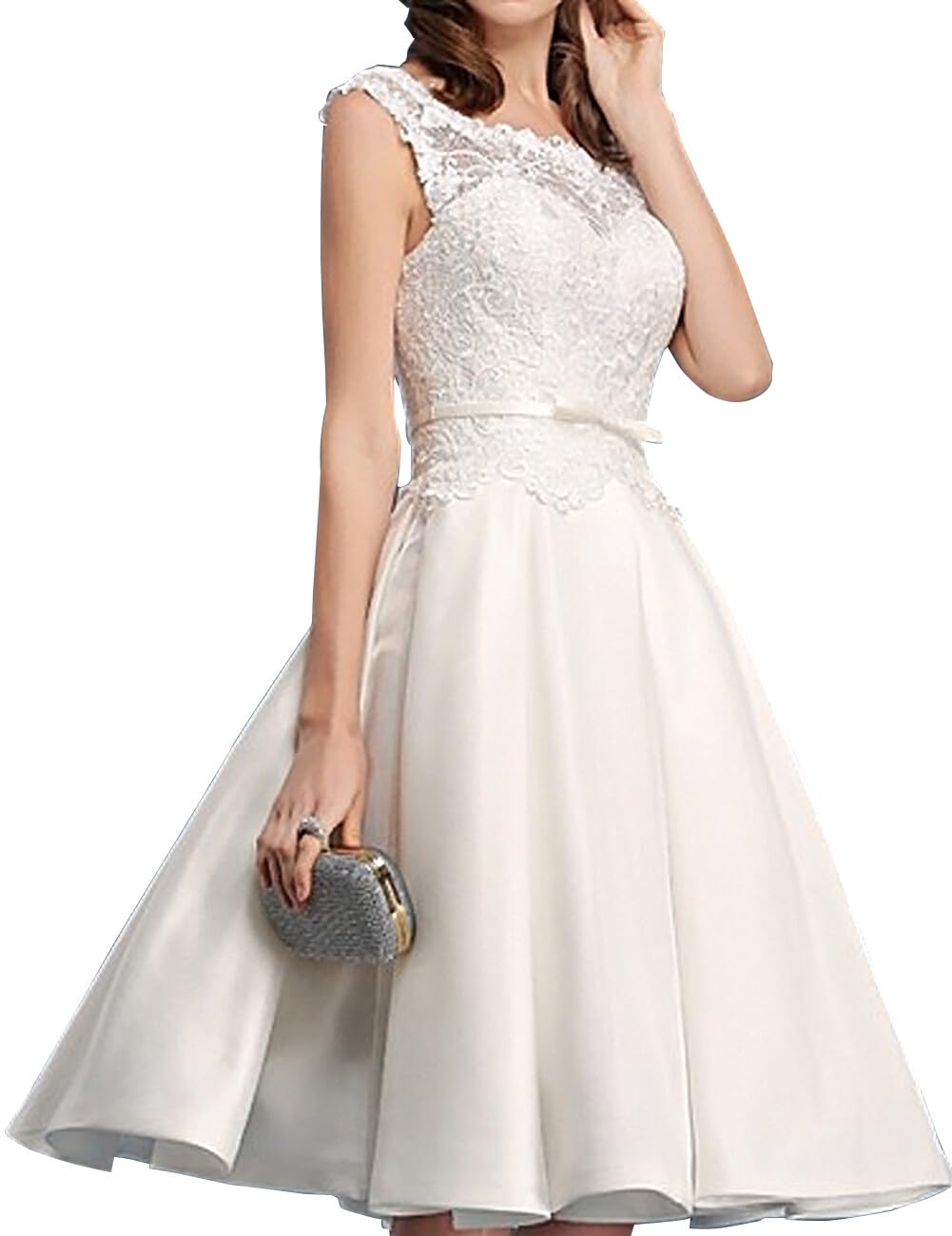 a - Word Bohème Robe de Mariée Mariée Robe de Mode, WZEFEIO, Blanc, 50