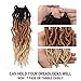 FASHION IDOL Nu Faux Locs Crochet Hair 18 Inch Natural Wavy Soft Locs Crochet Hair 6 Bundles Crochet Dreadlocks Extensions for Black Women Natural Brown & Gold & 613 (TT4/27/613)