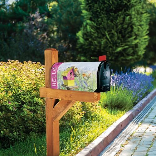 Housse magnétique boîte aux lettres décorative oiseau et vinyle étanche