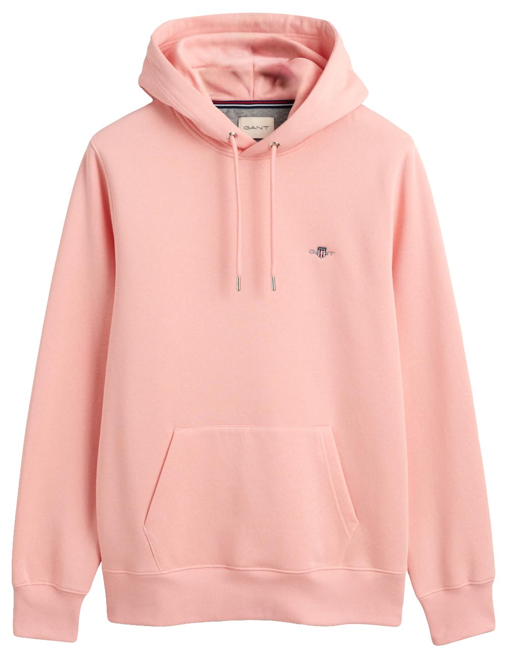 GANT Men's Regular Shield Pullover Hoodie, Bubbelgum Pink, XL