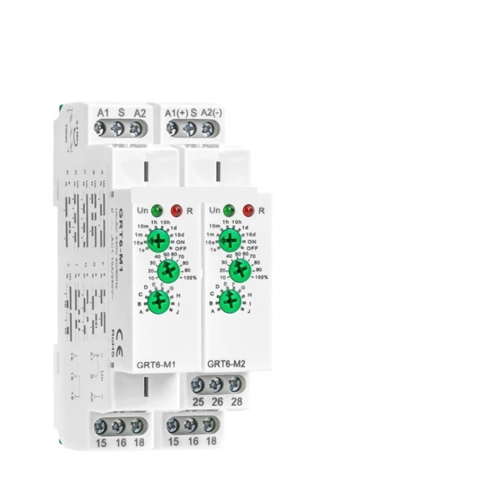 OSHZIKJII 1PCS GRT6-M 24~240V Relay 10A(GRT6-M1 ACDC24V-240V)
