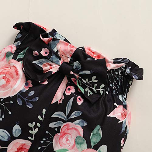Baby Mädchen Body Strampler Strick Langarm Blumen Floral Hose Neugeborenen Stirnband Outfit Babykleidung Set 3 Stück Kleidung - Image 5