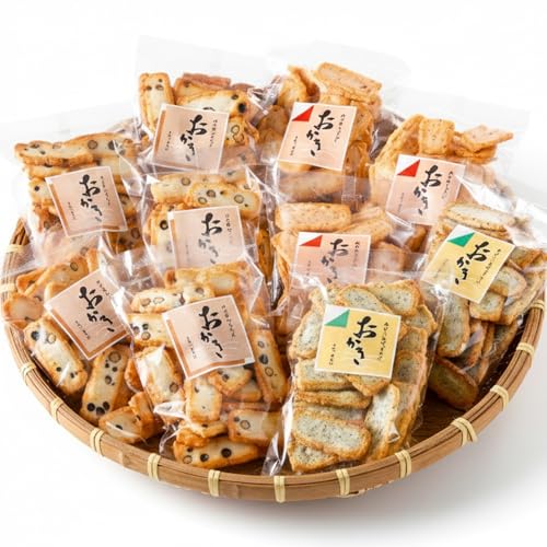 [豊岡市]おかき 西田製菓 無選別おかき詰合せ1.2kg / 無選別黒大豆120g×5袋・無選別海老120g×3袋・無選別青のり120g×2袋 / 米菓