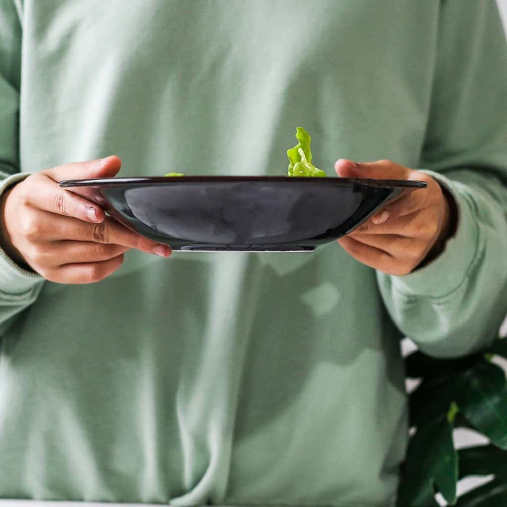 Kreatywna miska na sałatkę Nordic ceramiczna salaterka kuchnia restauracja talerz sałatkowy na owoce i warzywa strona główna okrągła miska na makaron przekąska deserowa miski do se