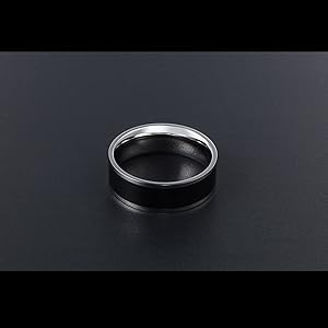 Homxi Mens Rings Goth,Engagement Rings Round with Enamel