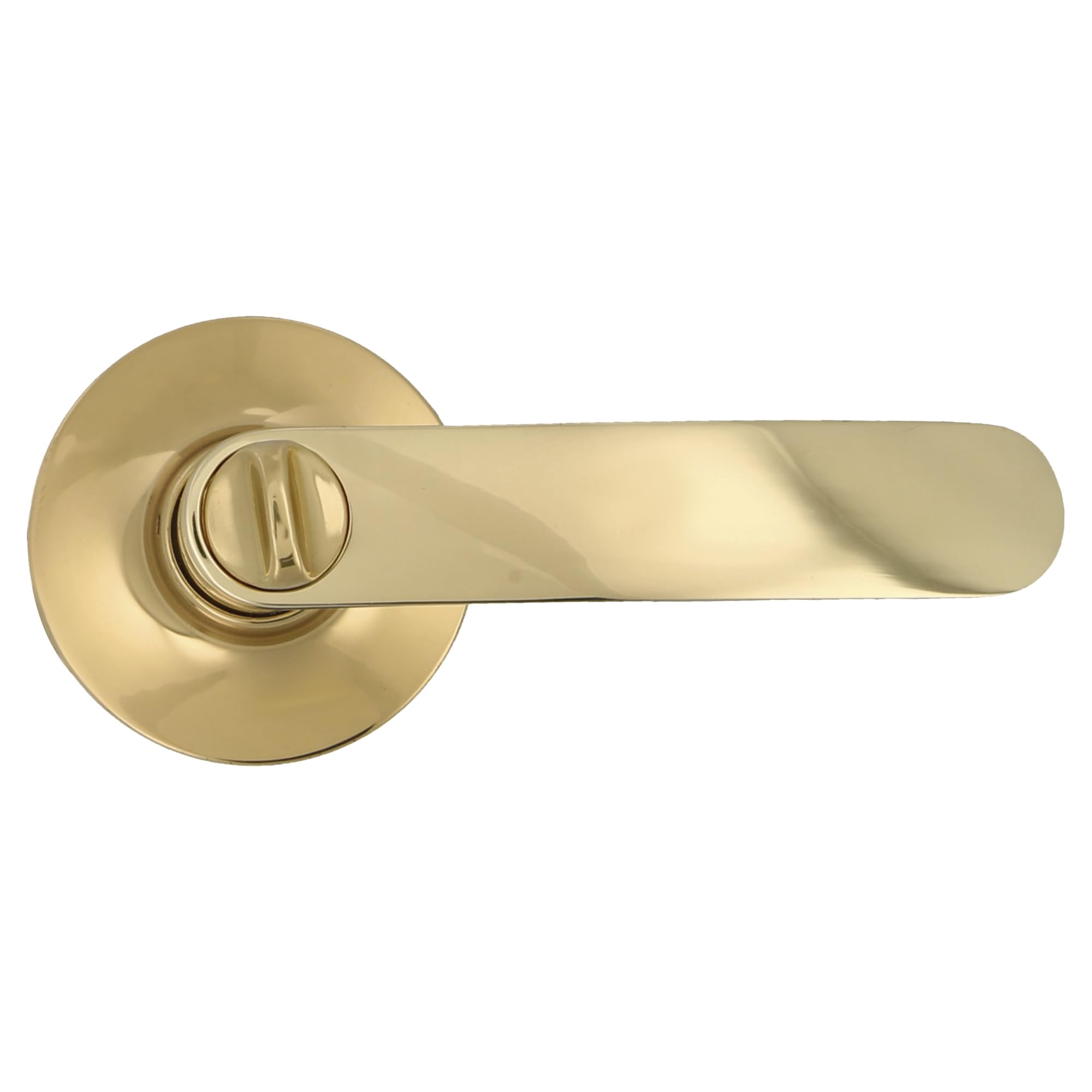 Amig - Juego de manillas - Manillas con picaporte cuadrado - Para puertas de paso - Zamak - Picaporte de entrada 60/70 mm incluido - Para puertas de madera de anchura de 35 a 45 mm - Dorado