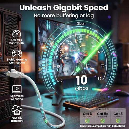 Image of GEARit Cat6 Outdoor Ethernet Cable (100ft) 23AWG Pure Copper, FTP, LLDPE, Waterproof, Direct Burial, In-Ground, UV Resistant, POE, Network, LAN, Internet, Cat 6, Cat6 Cable - 100 Feet