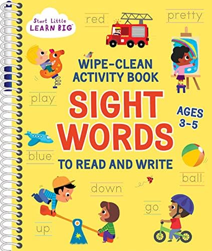 Wipe Clean Sight Words Activity Book for Kids Ages 3-5: Over 90 Words ...