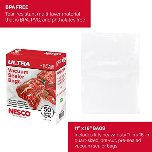 Image of Nesco Heavy Duty Vaccum Sealer Bags- Gallon 50 Count