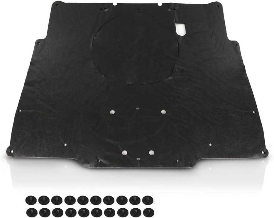 LQI Hood Insulation Pad Heat Shield with Clips Compatible with Chevy Camaro 1980-1981 Black