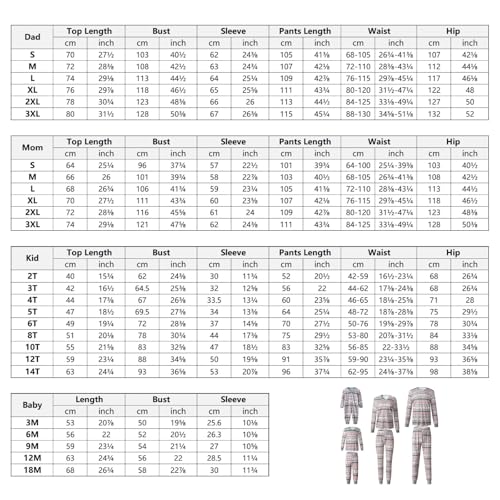 Neufigr Family Christmas Pajamas Matching Sets, Christmas Pajamas for Family Long Sleeves Christmas Holiday Sleepwear Sets(E598903)