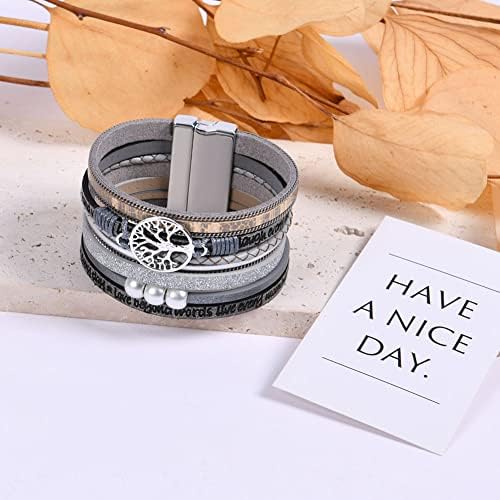 Pulseras de Cuero Bohemias para Mujeres 51fnIl 7EML. AC SR38. SL1000