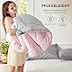 BEDSURE Bettdecke 155x220 Ganzjahresdecke Steppdecke - Bettdecke Ohne Bezug 155x220cm 300GSM - 4 Jahreszeiten Bettdecken Wende Rosa/Grau, Weiche Warm Duvet Schlafdecke für Allergiker