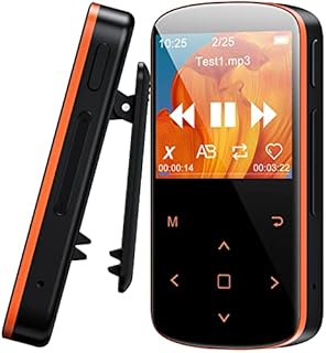 32GB Clip Mp3 Player with Bluetooth 5.2, Mini Portable Lossless Sound Music Player with FM Radio Voice Recorder Earphones for Running