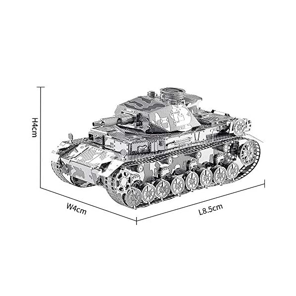 Piececool 3D Puzzle modellbausatz Erwachsene 3D Metall Puzzle 3D Puzzle Erwachsene 3D Panzer IV – Bild 5