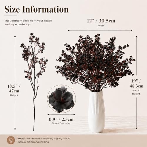 Image of Mandy's 6 Bundles Artificial Black Baby's Breath Flowers