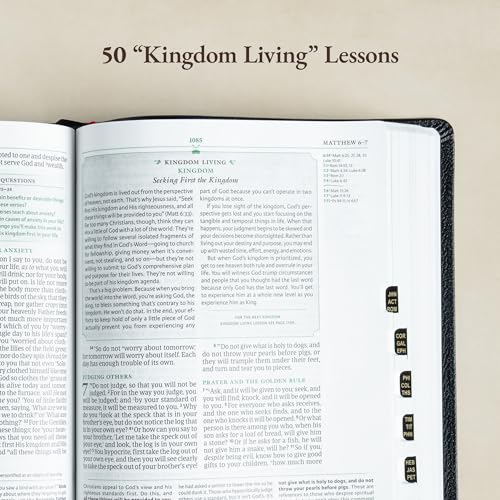 Image of NASB Tony Evans Study Bible, Black Genuine Leather, Indexed, Black Letter, Study Notes and Commentary, Articles, Videos, Charts, Easy-to-Read Bible Karmnina Type