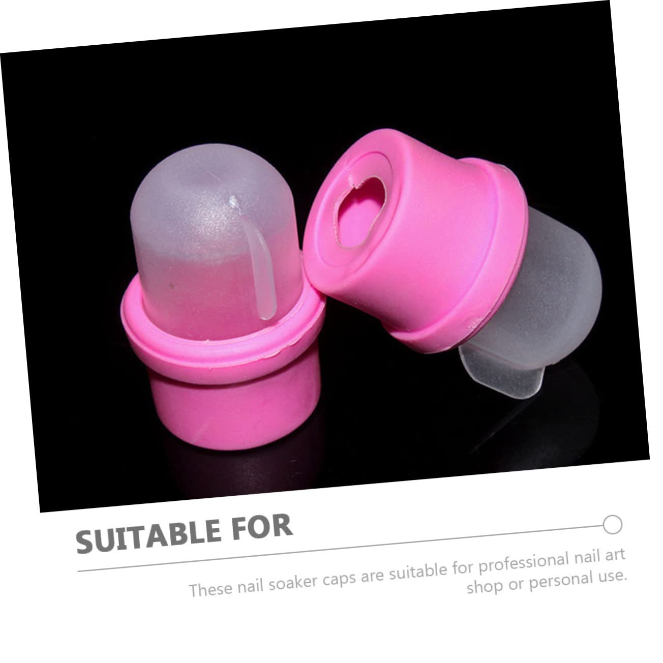 Healeved Nail Soaker Caps for Fingernail Polish Removal 20pcs Set Nail Art Tool Kit