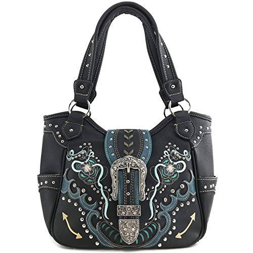 Bolso tote Western con hebilla floral para mujer miniatura 2