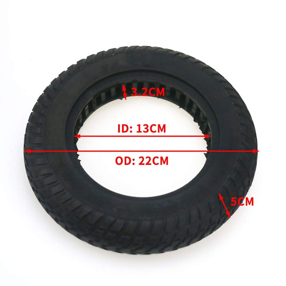 Ruote di ricambio per scooter Pneumatici per scooter elettrici, pneumatici solidi cavi da 10 pollici, pneumatici esterni ammortizzanti antiscivolo 10X2 2.125 2.25 2.5, senza camera d'aria, privi di go