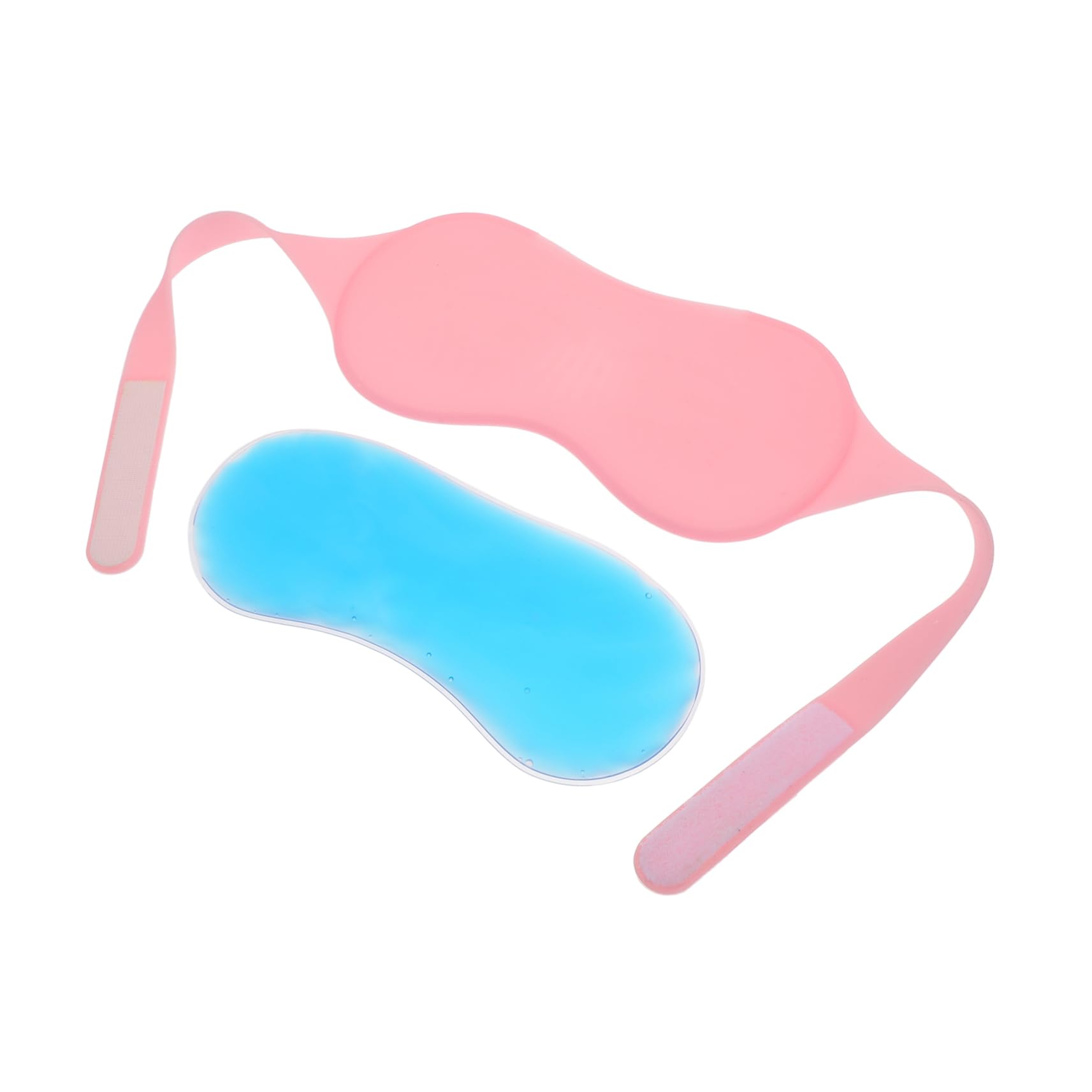 Antifaz de Silicona Gel Rosa para Dormir y Compresa Ocular