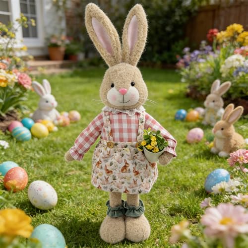 Ornement de lapin de Pâques pliable et ajustable pour petits espaces - 7