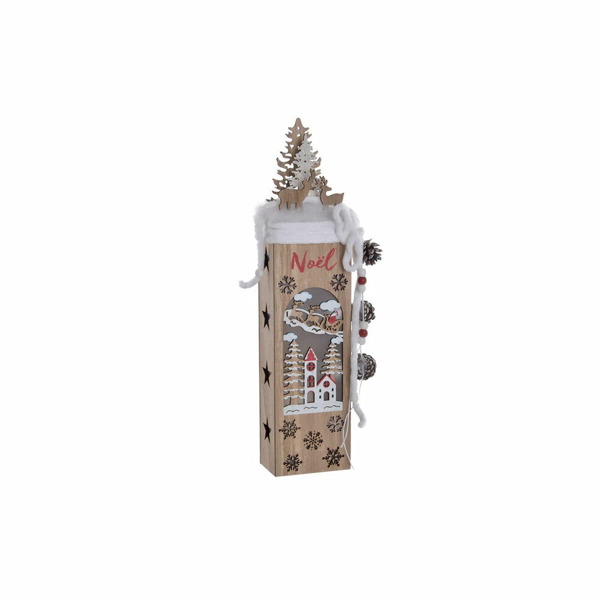 Dkd Home Decor Natural LED Santa Claus Ornament