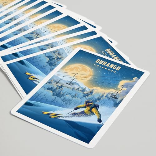 Baraja de poker Durango Colorado, 52 cartas tamaño póker miniatura 5