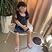 39inch Reborn Toddler Doll, Huge Baby Full Body Hard Vinyl Smile Realistic Standing Brown Hair Girl Dress Model Collectible