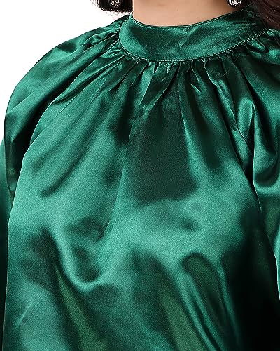 Image of BoheeWohee Women's Full Sleeves Casual Satin Top
